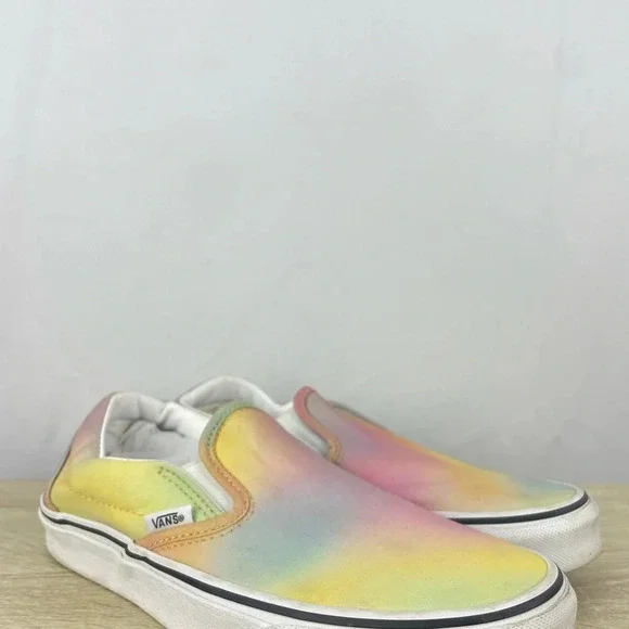 Vans Slip On Low Top Pastel Multicolor Skate Sneakers Women's 8 - Picture 2 of 7